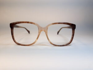 Braun & Beige Unisex Vintage-Brille, 1960er/70er-Jahre